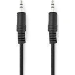 Nedis Câble Audio 3.5 mm Mâle-Mâle 0,5 m Nickel Noir