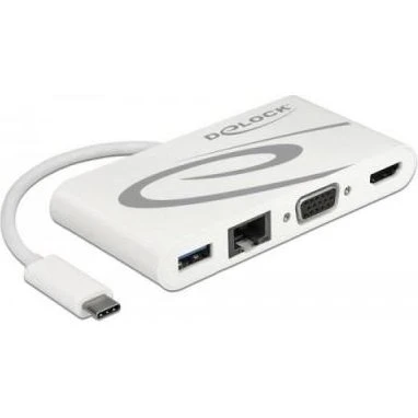 Delock USB-C 3.1 HDMI 4K VGA LAN USB Docking Station