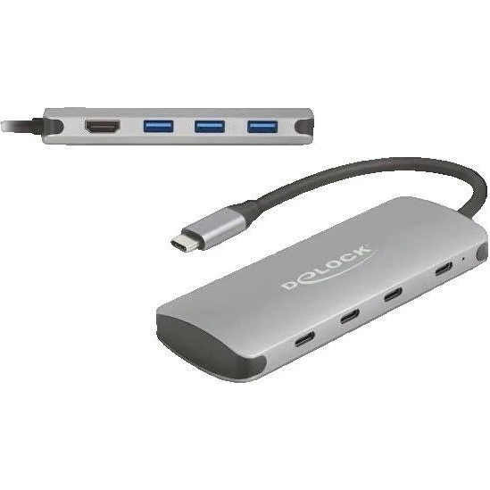 Delock Hub USB 10 Gbps 7 ports HDMI 4K PD 3.0