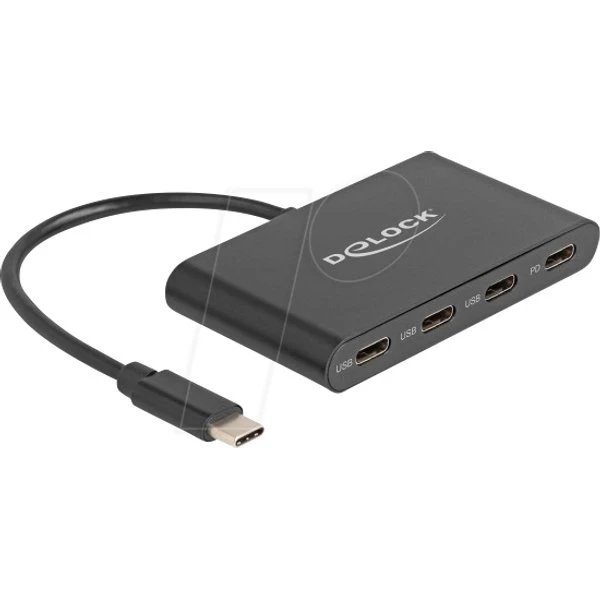 Delock Hub USB 3.1 3 ports USB-C, PD 100 W