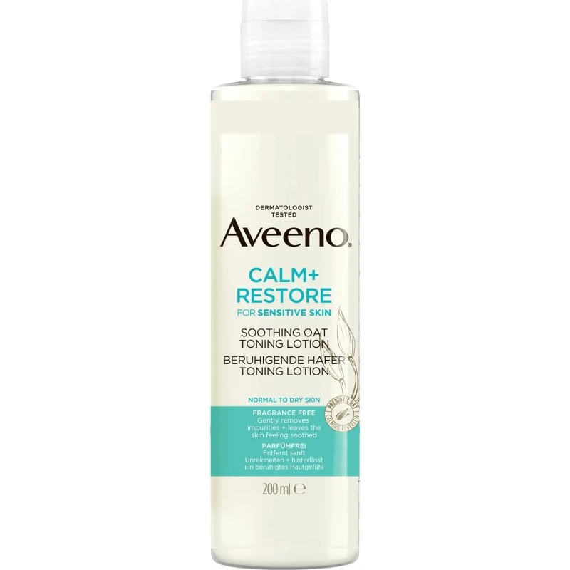 Aveeno Calm+ Restore Tonique Apaisante aux Flocons d'Avoine, 200 ml