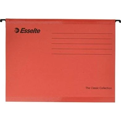 Esselte Classeur à Suspension Renforcé 25 Pièces Rouge