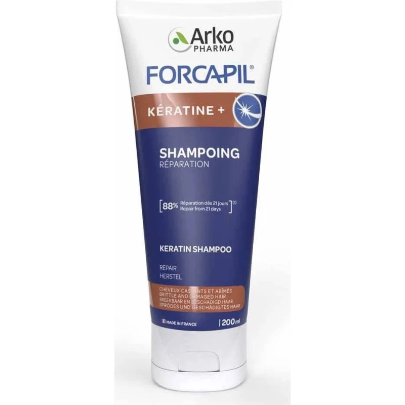 Arkopharma Forcapil Kératine+ Shampooing Réparation 200ml