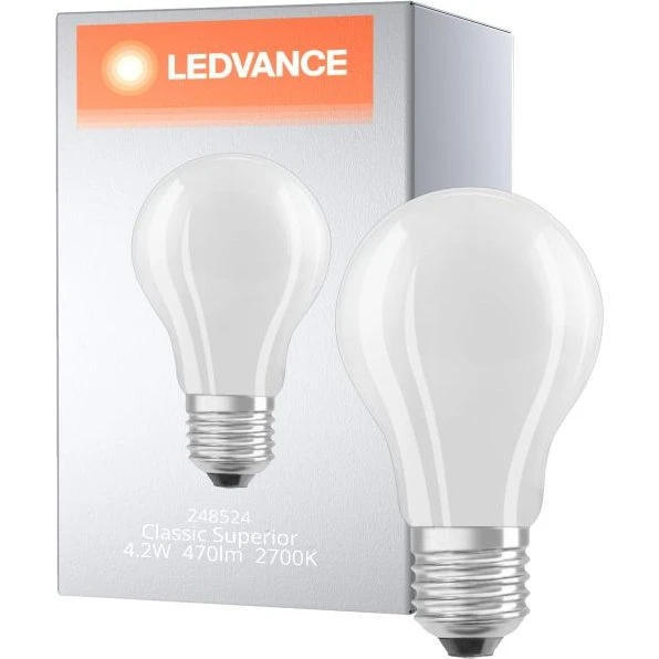 LEDVANCE Classic A DIM CRI97 4.2W E27 Blanc Très Chaud