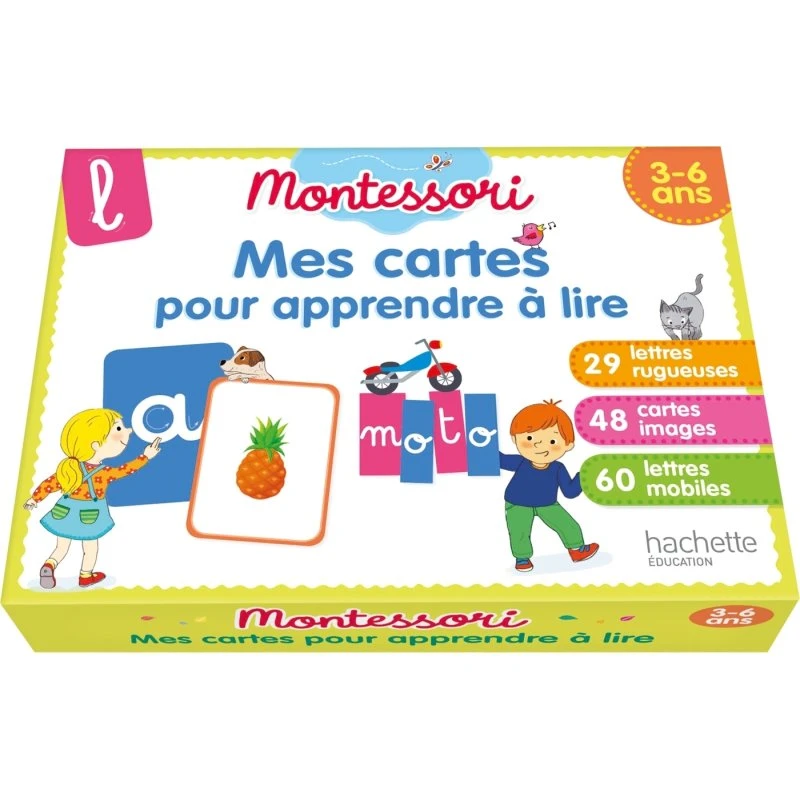 Montessori - Cartes pour apprendre à lire 3-6 ans