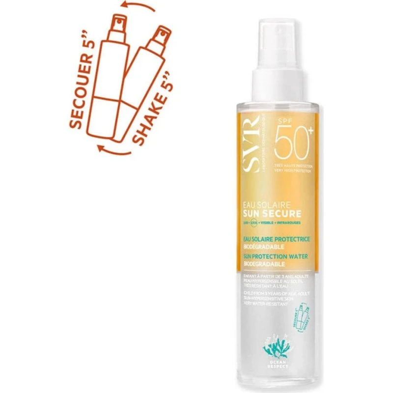 SVR Sun Secure Eau Solaire SPF50+ Biodégradable 200ml