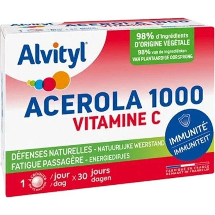 Alvityl Acerola 1000 Vitamine C - 30 Comprimés à Croquer