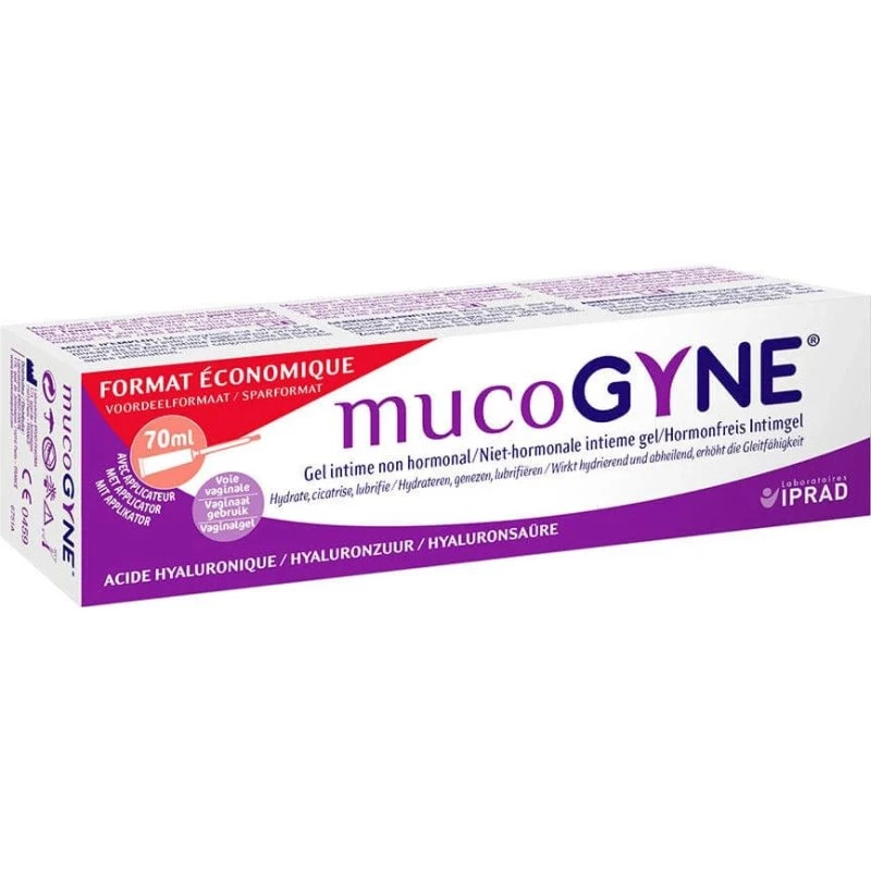 Mucogyne Gel Intime Non Hormonal à l'Acide Hyaluronique 70ml