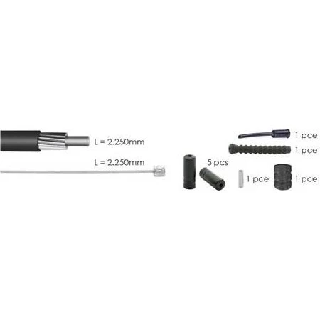 Elvedes Jeux de Câbles de Vitesses Universel Noir