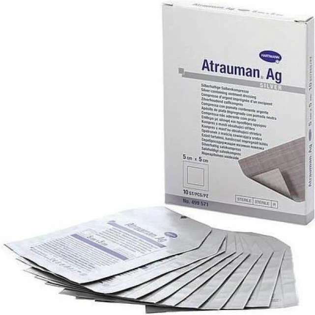 Hartmann Atrauman Ag Pansement 5x5 cm, 10 pièces