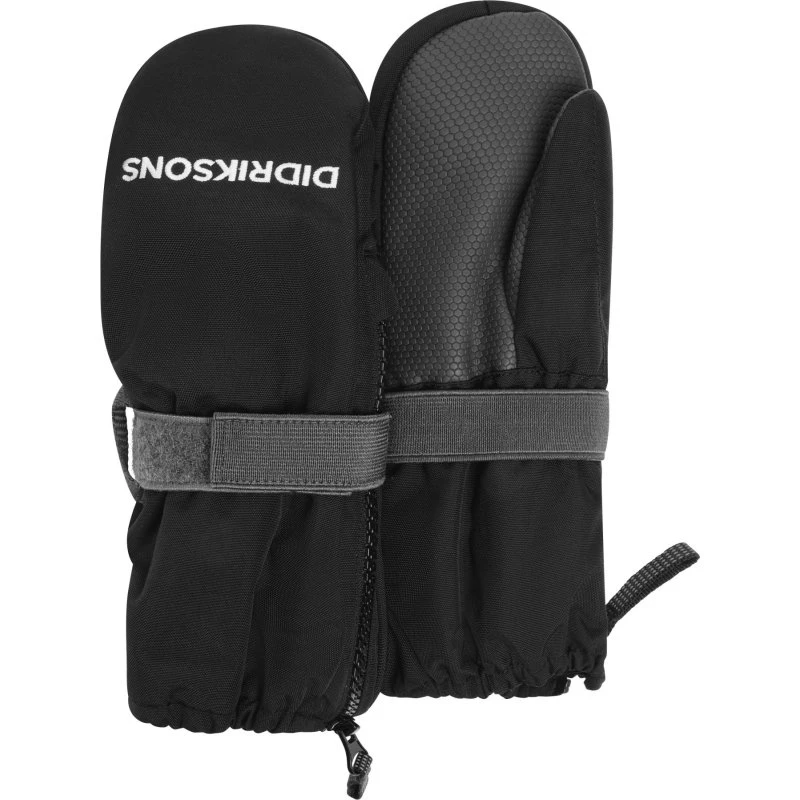 Didriksons Biggles Zip 9 Moufles Enfant Noir