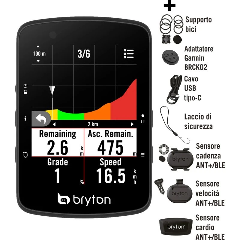 Bryton Rider 650T GPS Cycliste Écran Tactile Couleur
