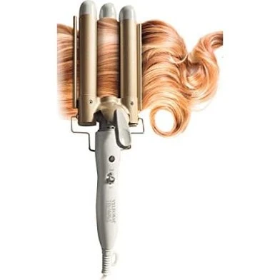 Venteo VELFORM TRI WAVE CURL - Fer à boucler 3 têtes - Blanc
