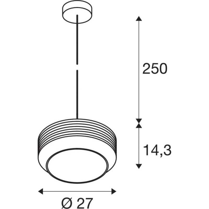 SLV Pantilo Rope 27 Suspension en Verre et Chanvre