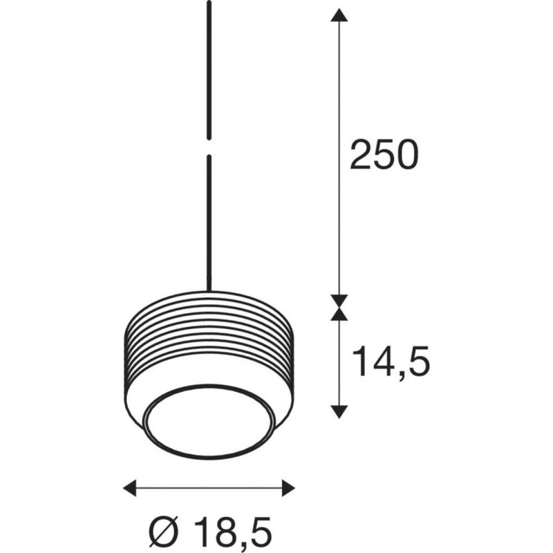 SLV Suspension Pantilo Rope 19 - Verre et Corde de Chanvre - Doré
