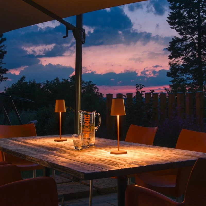 SLV Vinolina Two Lampe à poser rechargeable IP65 - Couleur Rouille