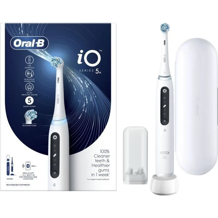 Oral-B iO 5 Blanche Brosse à Dents Électrique