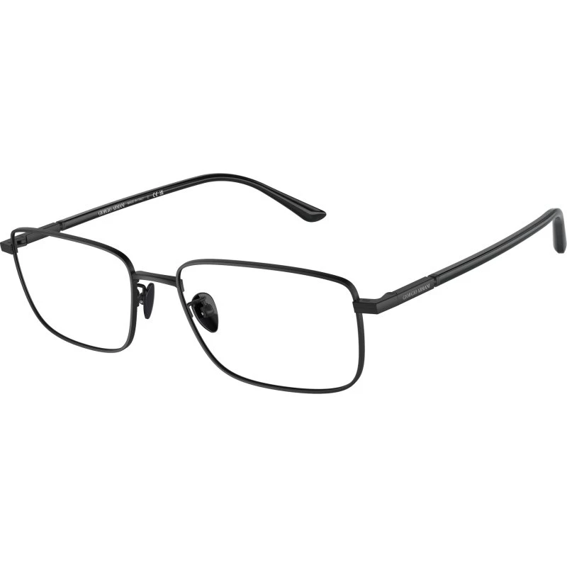 Giorgio Armani Homme AR5133 - Monture Optique Carrée en Acier Noir