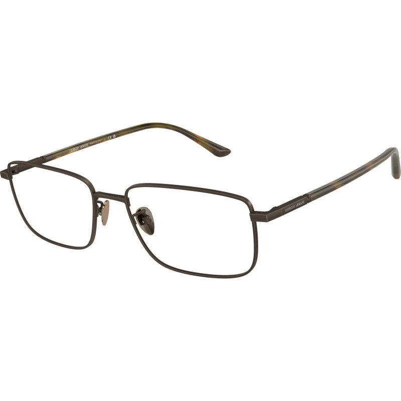 Giorgio Armani Homme AR5133 - Montures Optiques Carrées en Acier Marron