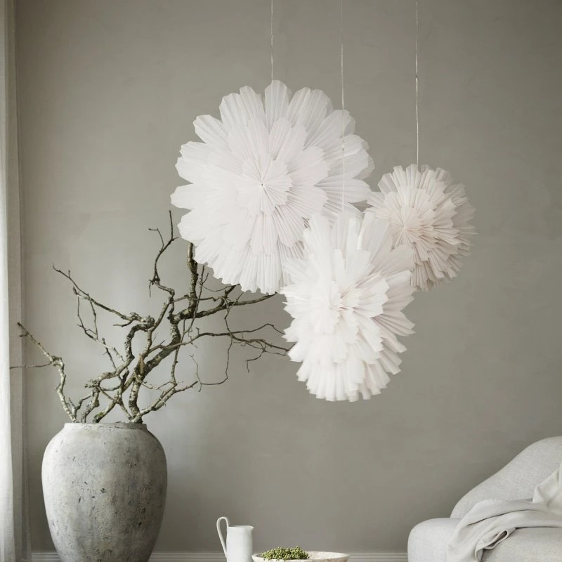 Watt & Veke Étoile en papier Snöblomma Blanche Ø 68 cm