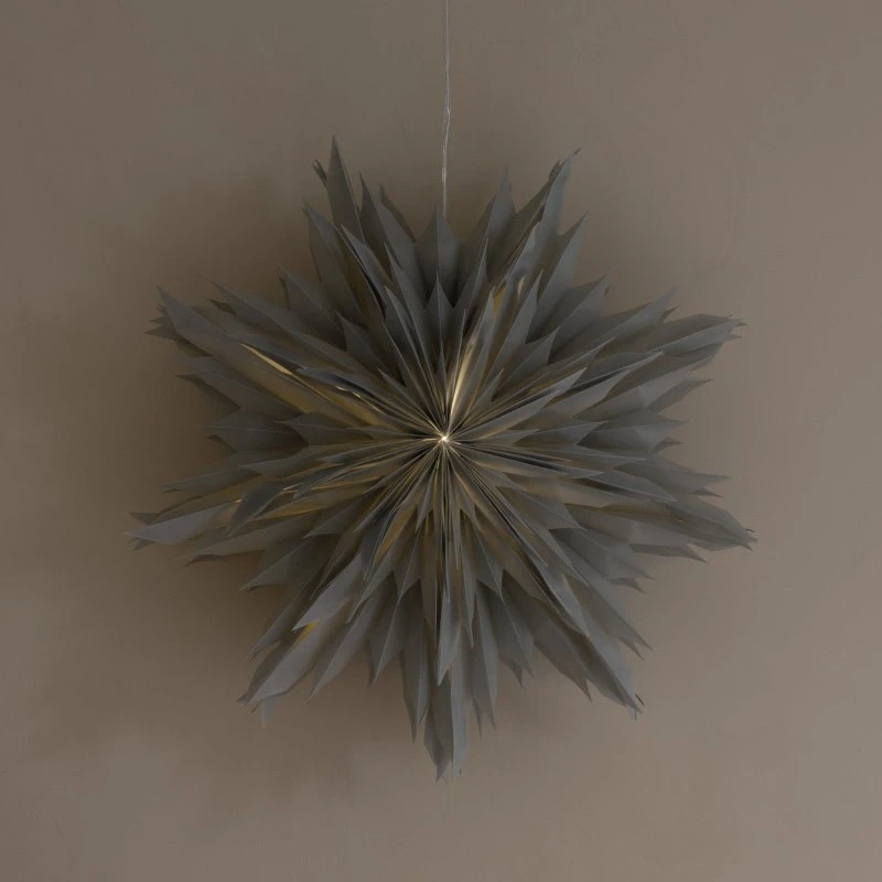 Watt & Veke Étoile en papier Oslo, grise, Ø 60 cm