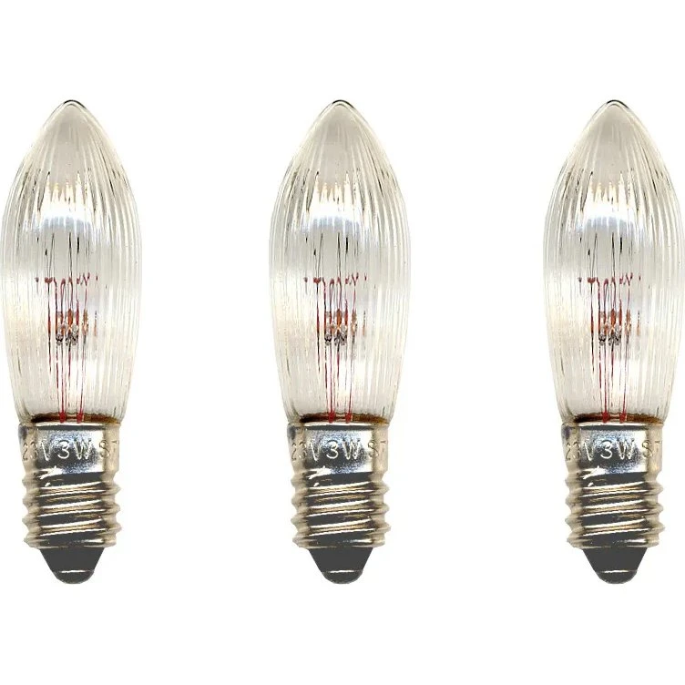 Star Trading E10 1,8W 24V Lot de 3 Ampoules Bougie