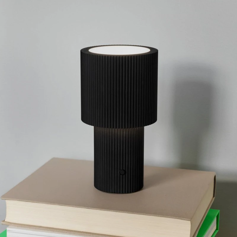 Herstal Iluma Lampe à poser LED rechargeable, Noir