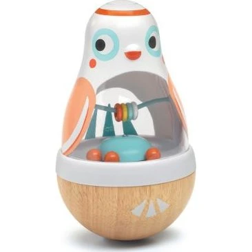 Djeco BabyPoli - Culbuto Pingouin en Bois