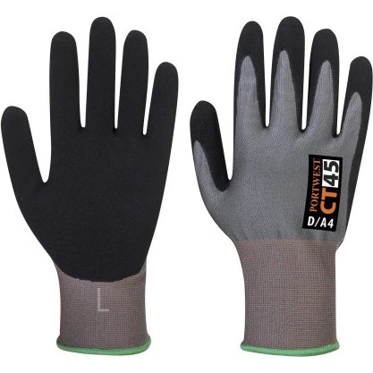 Portwest CT45 Gant Anti-Coupures D Mousse Nitrile Taille 7 Gris/Noir