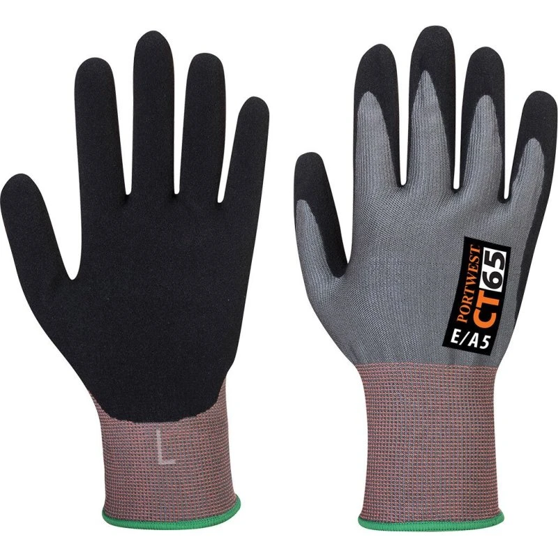 Portwest CT65 Gant Anti-Coupure E15 Gris/Noir XS