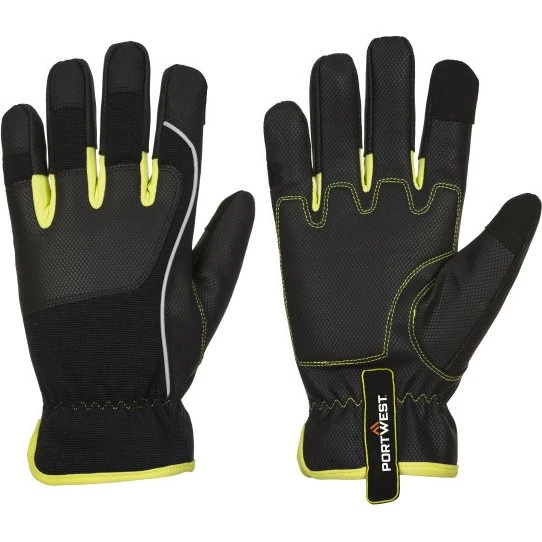 Portwest Gants Tradesman PW3 Noir/Jaune XL Taille 10