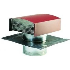 Aldes Sortie de toiture D315 finition tuile RAL 8012