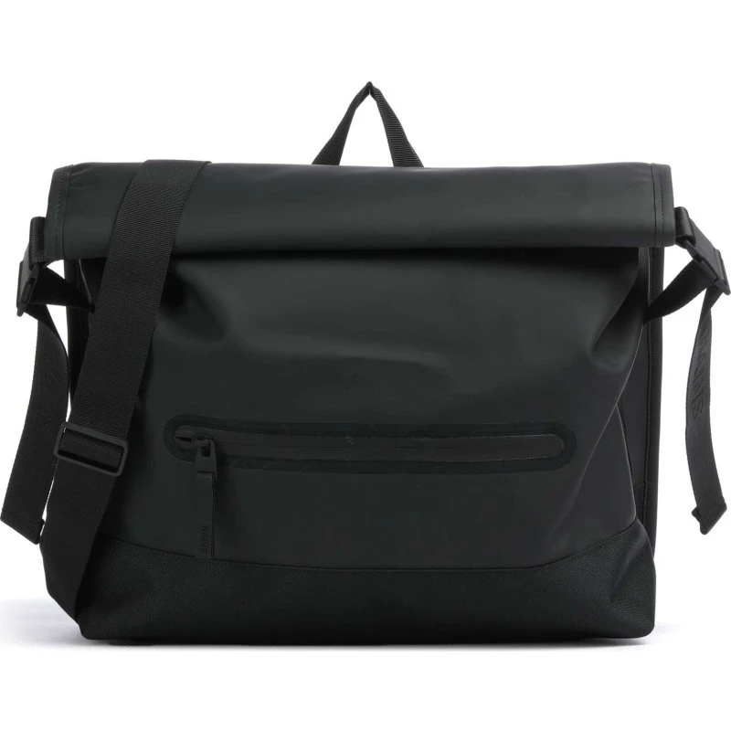 Rains Trail Rolltop Messenger Bag Noir