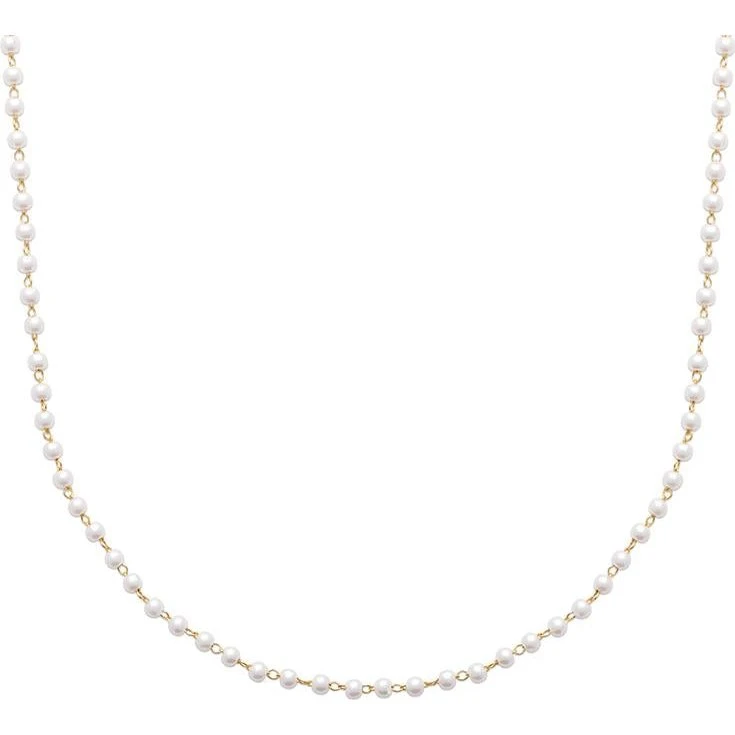 Azuline Collier Plaqué Or Perles Réglable