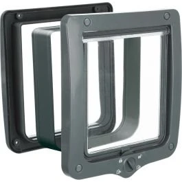 Trixie Chatière 4 Positions avec Tunnel Grise 24x28cm