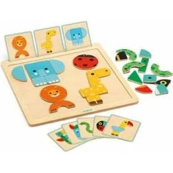 Djeco GeoBasic - Jeu magnétique animaux