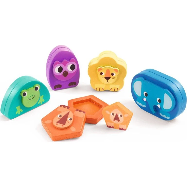 Djeco Puzzle magnétique en bois Nature