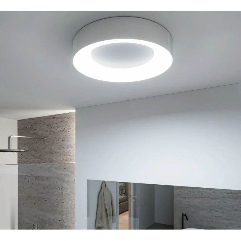Paulmann HomeSpa Casca Plafonnier LED Ø40cm Blanc/Aluminium IP44