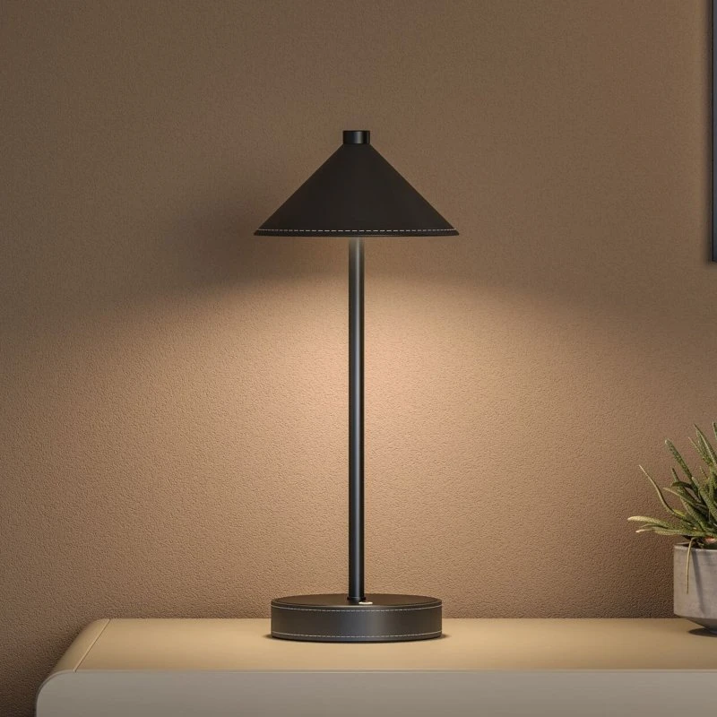 Lampe à poser rechargeable Paulmann Pellini noire