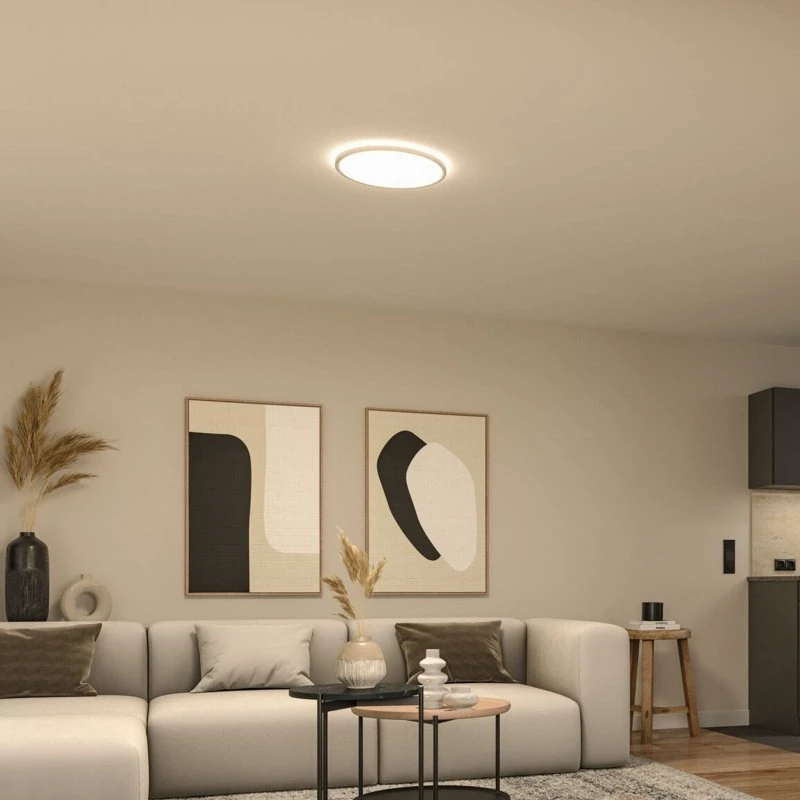 Paulmann Atria Shine Panneau LED Ø 40 cm, Blanc, 3000K