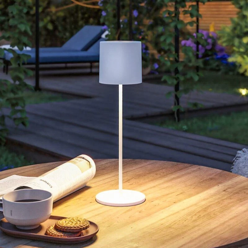 Paulmann Lampe à poser portable Tuni IP44 blanc mat