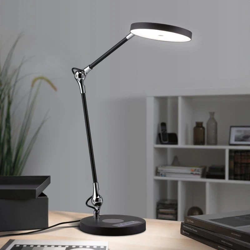 Lampe à poser Paulmann Numis noire - LED réglable CCT
