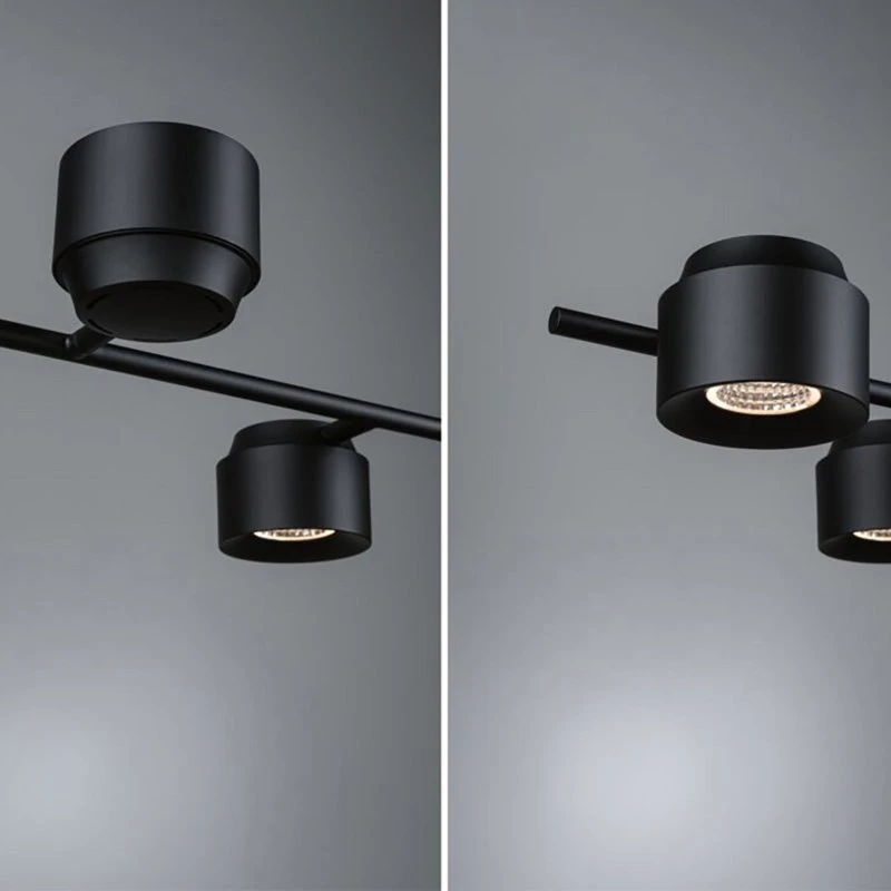 Paulmann Puric Pane I Suspension LED 6 Spots Noir