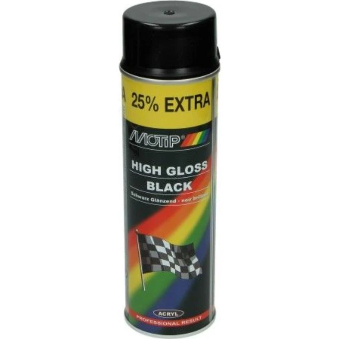 Motip Bombe Peinture Noir Brillant 500ml