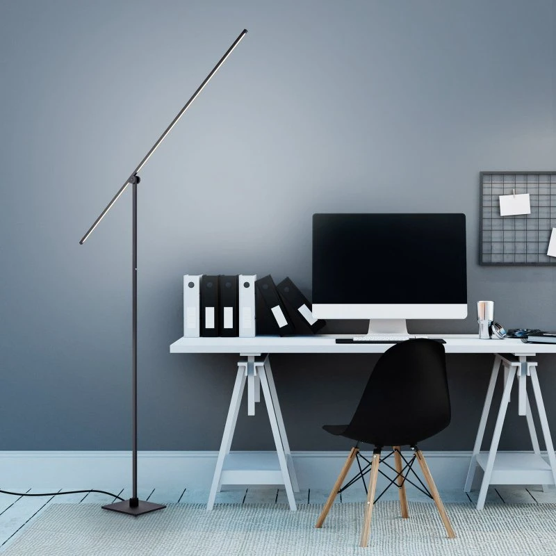 PURE PURE Lampadaire LED Grafo Noir Perle avec Variateur Tactile