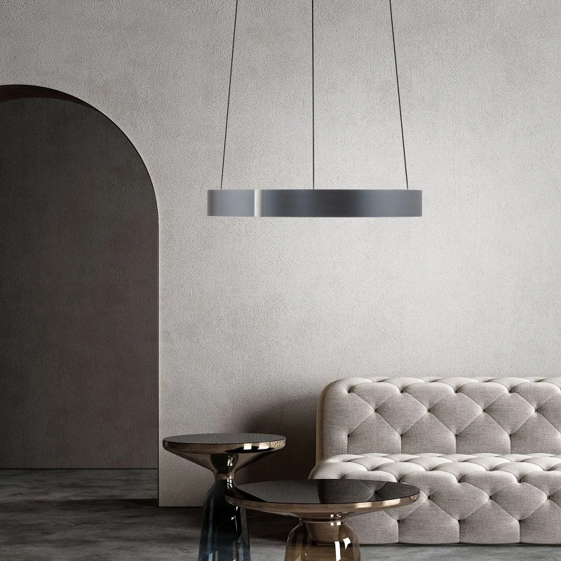Paul Neuhaus PURE E-Clipse - Suspension LED Gris Mystique - Ø 50 cm