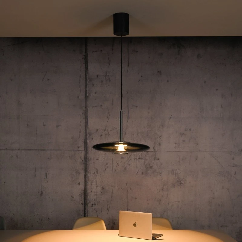 Paul Neuhaus Suspension LED PURE E-Vitrum, Verre et Aluminium