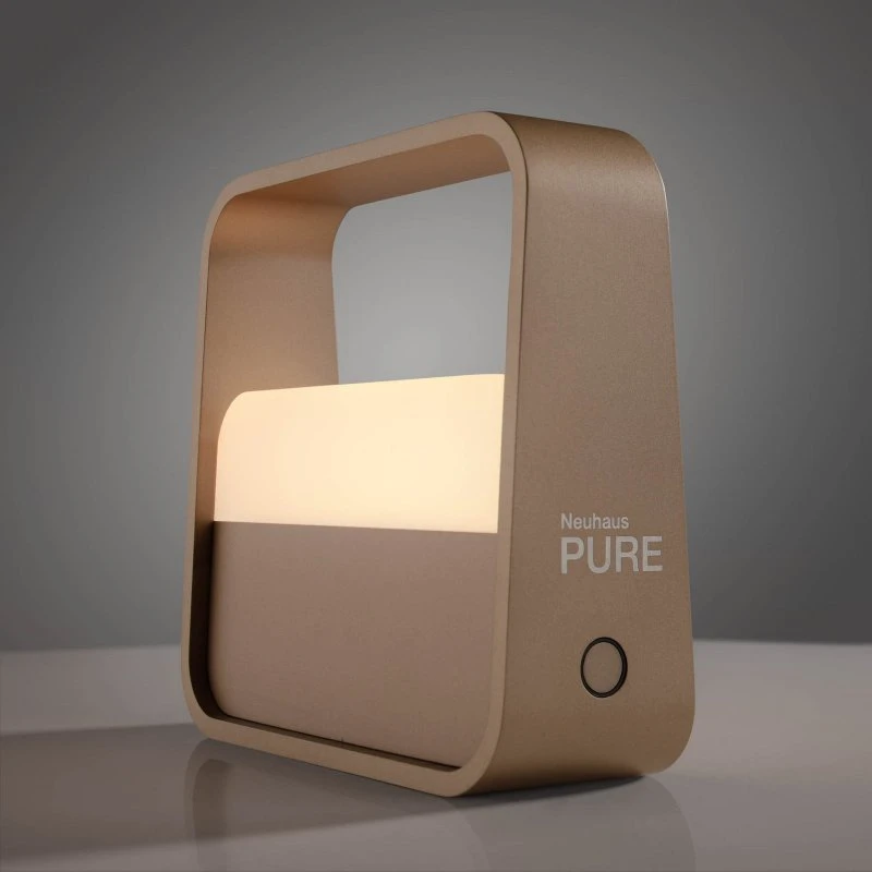 PURE PURE Go Lampe à poser LED rechargeable, Bronze et Aluminium