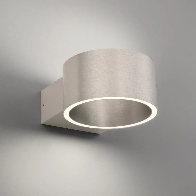 Applique murale LED PURE Clipse, Ø 15 cm, Aluminium