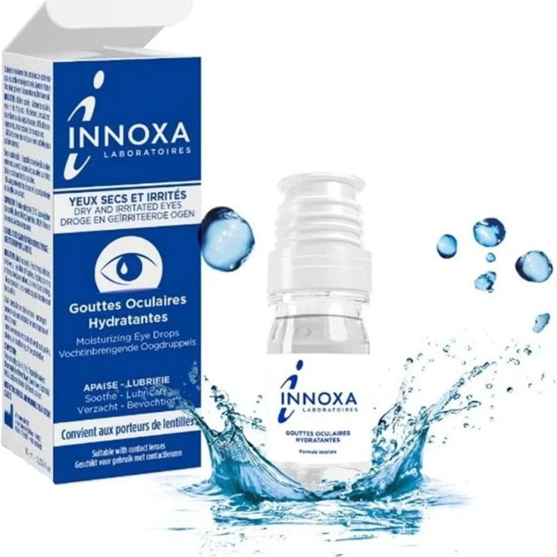 Innoxa Gouttes oculaires hydratantes pour yeux secs et irrités, 10ml